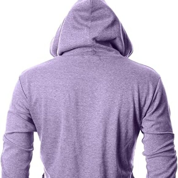 Men's Slim Fit Pullover Hoodie Sweatshirt Lightweight Long Sleeve Size 2XL - Picture 3 of 6